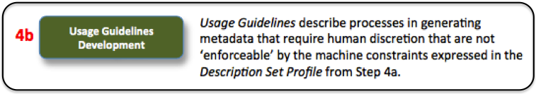 Step 4b: Usage Development Guidelines